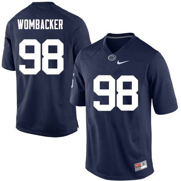 Men Penn State Nittany Lions #98 Jordan Wombacker College Football Jerseys-Navy